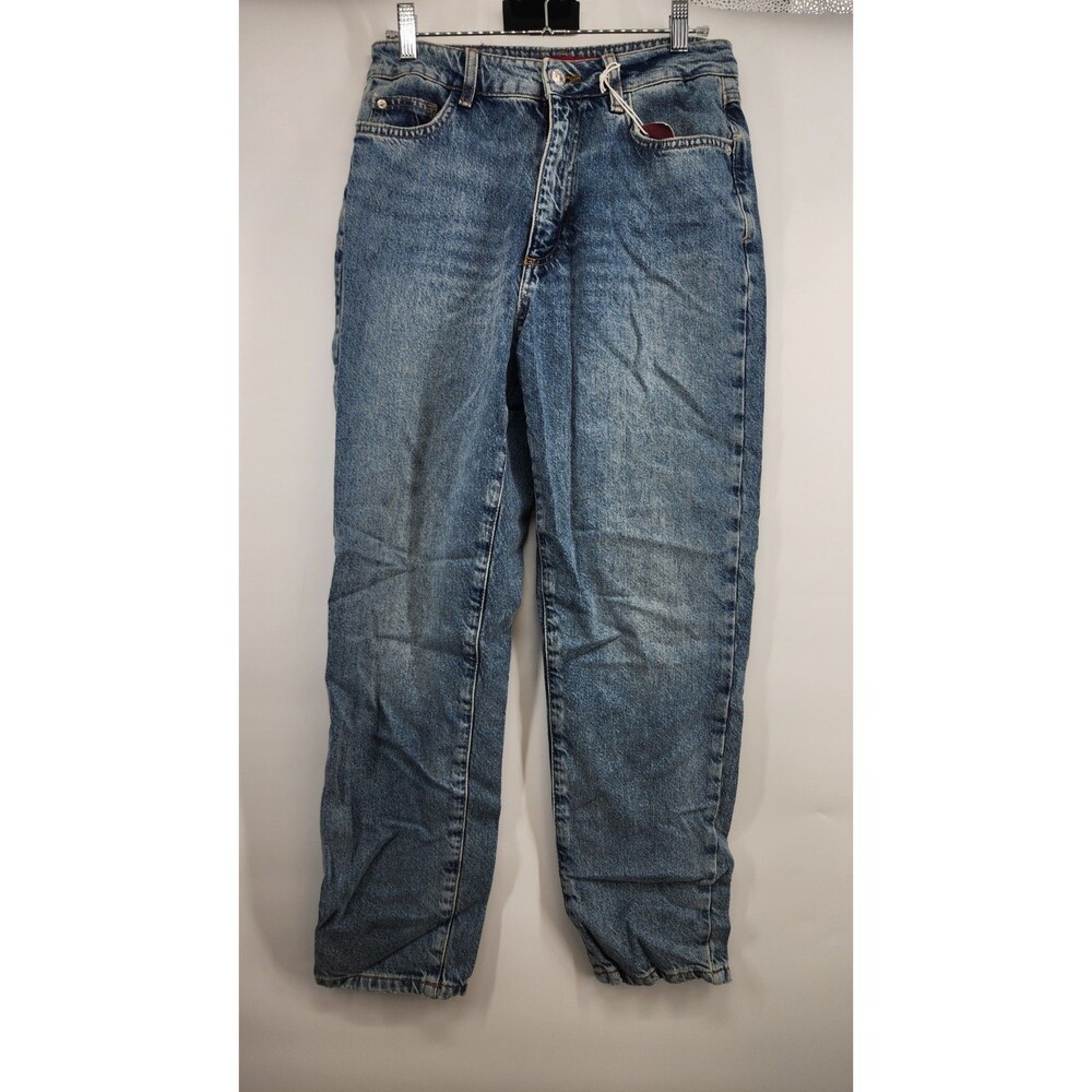 Zara Woman Size 6 Blue Denim High Rise Straight Leg Jeans NWT